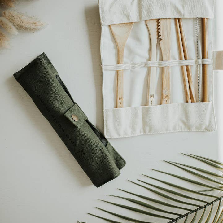 Zero Waste MVMT - Wholesale Assorted Cutlery Set - Travel Bamboo Cutlery Set | Eco-Friendly Utensils with Pouch4