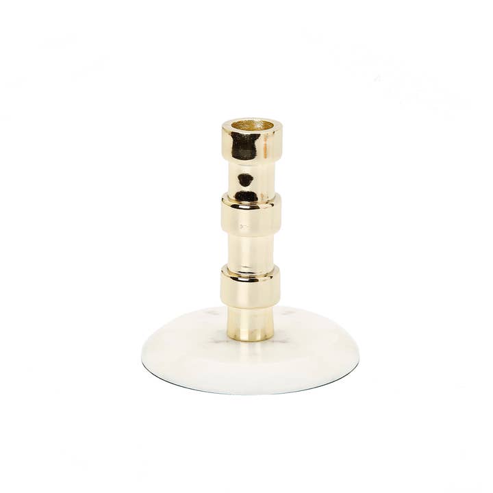 CLASSIC TOUCH DECOR INC. – wholesale Candle holder – Gold Taper Candle Holder On Marble Base