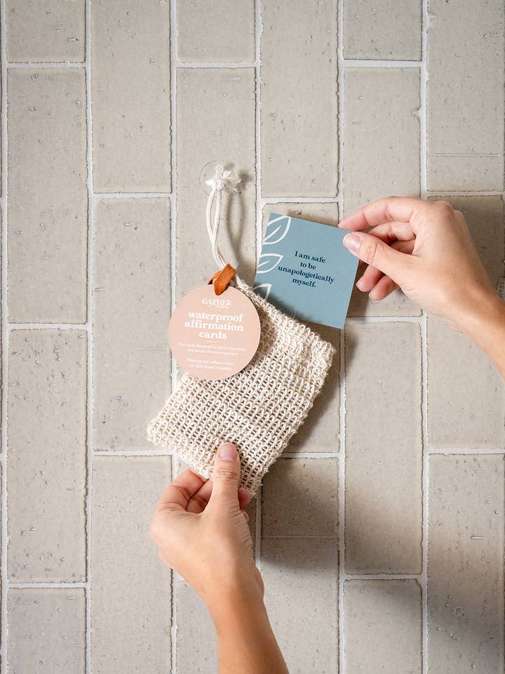 Reusable and Waterproof Affirmation Cards for wholesale by Gather + Company