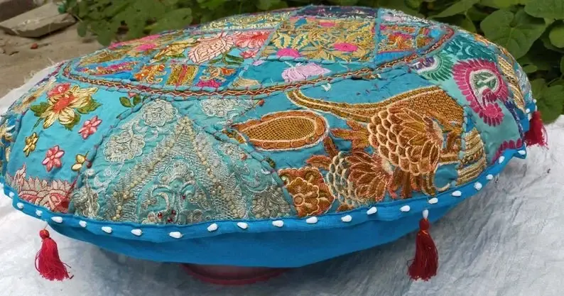 GYPSY STUDIO - Wholesale Floor Pillow - Boho Floor Pillow "Masala" Meditation Cushion Indian Floor2