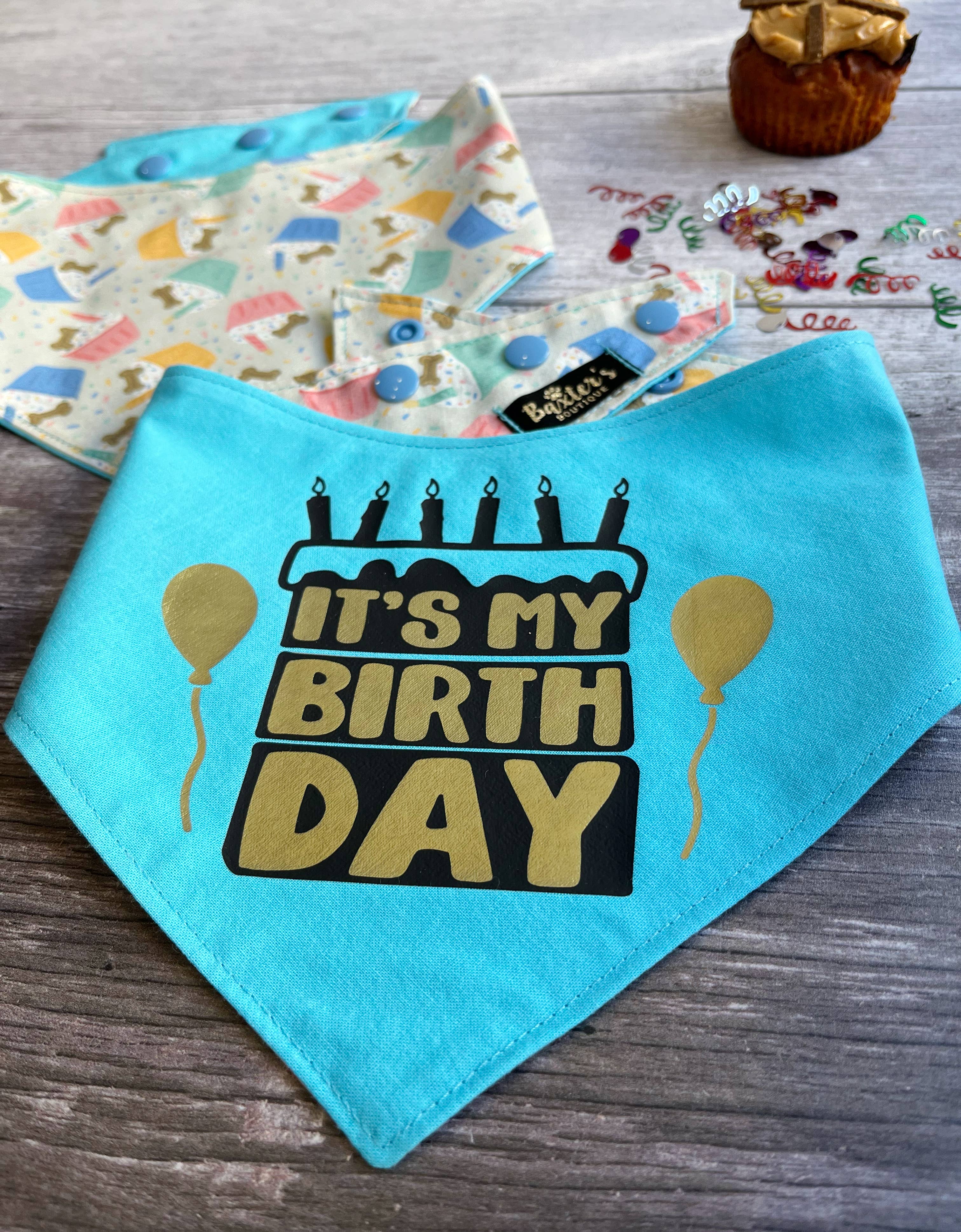 Baxter's Boutique – wholesale Pet bandana – Dog – Bandana | Birthday Pupcakes / It's My Birthday6