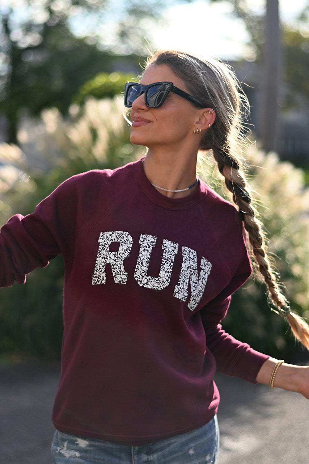 Sarah Marie Running Co - Wholesale Graphic Sweatshirt - Women's - RUN Lace Sweatshirt8