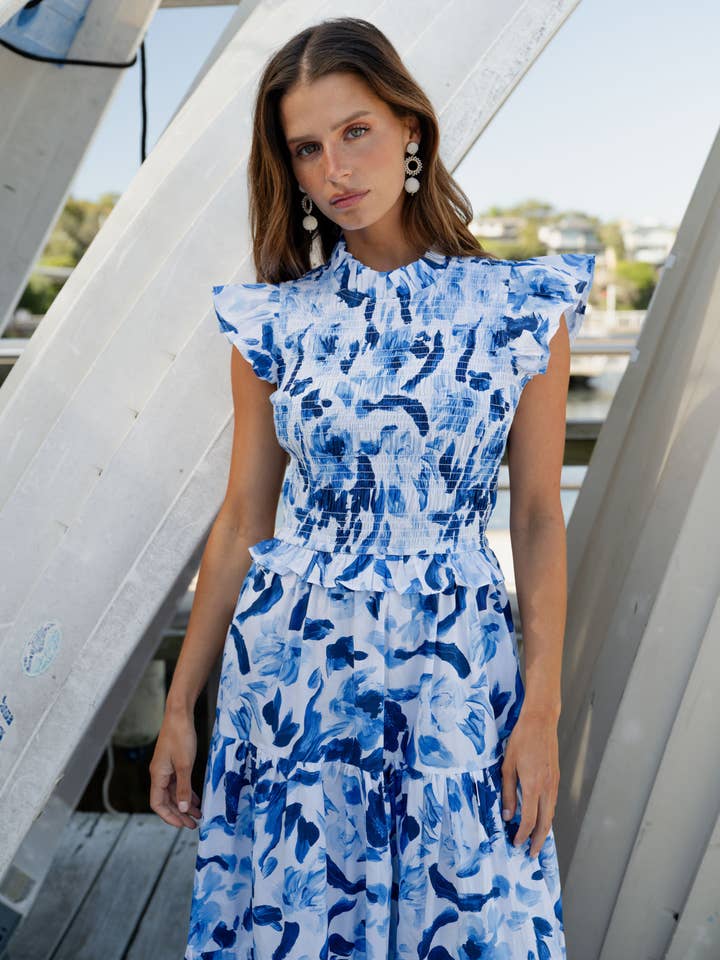 Forcast Women's Georgia Cotton Poplin Dress for wholesale by Forcast