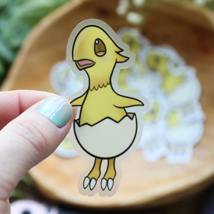 Final Fantasy XIV Chocobo Chick Minion 3" Vinyl Sticker for wholesale by Mamukeeto