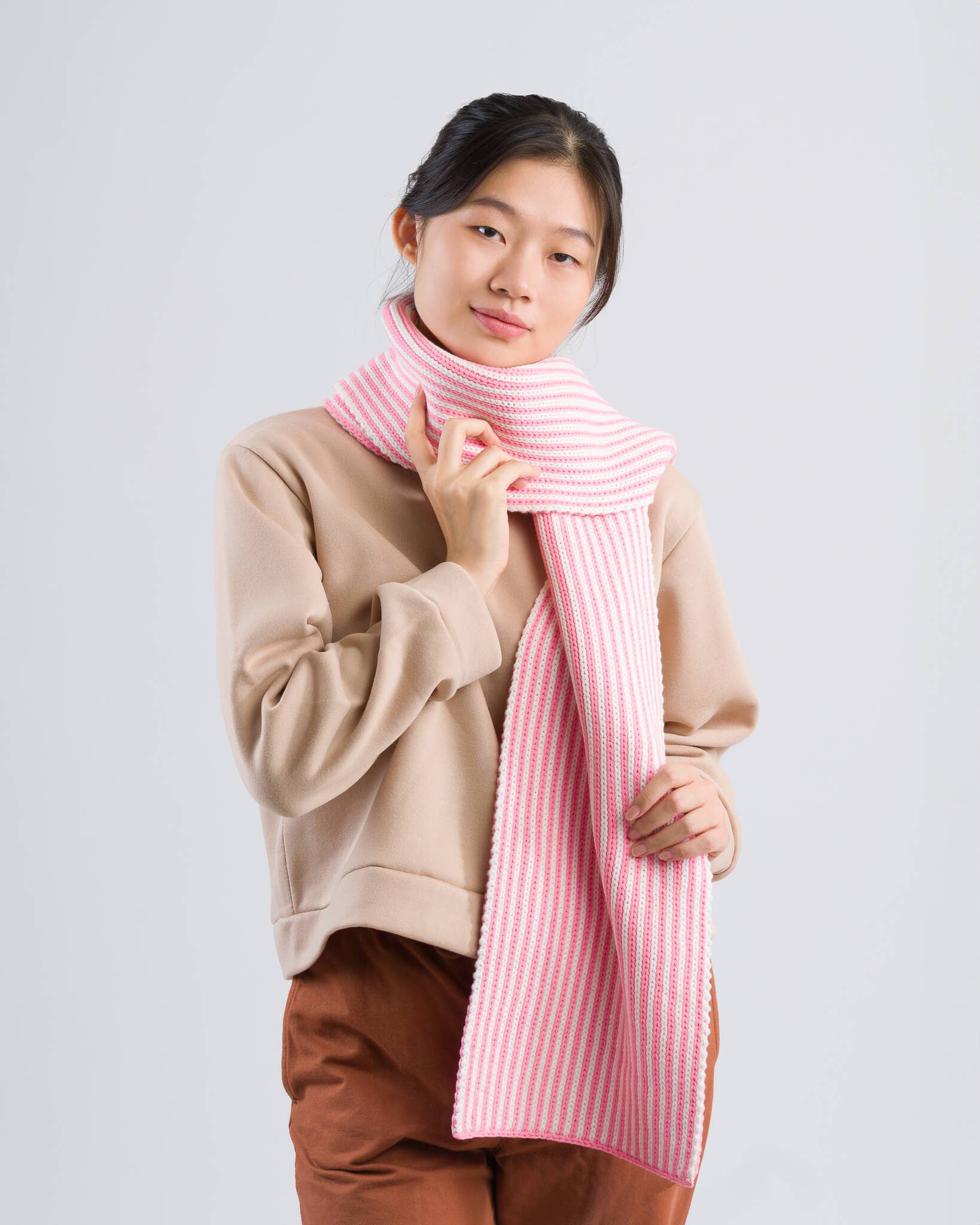 VERLOOP | knits - Wholesale Sjaal - Dames - Grote sjaal met fijne strepen9