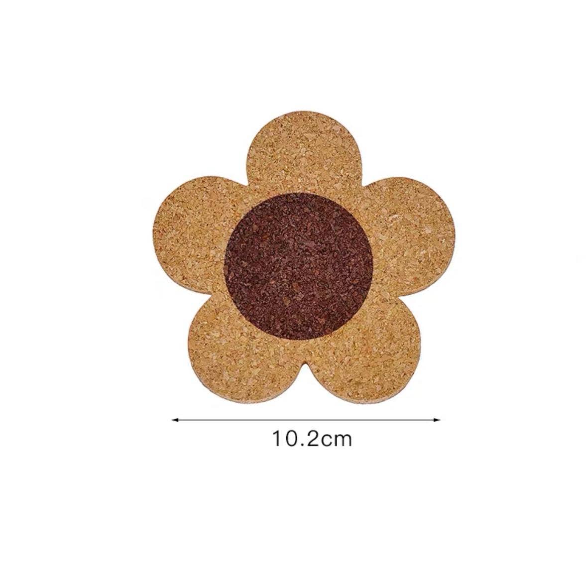 Weavey Studio - Wholesale Coasters - Weavey Studio, Flower cork coaster drinkware, beer can glass1