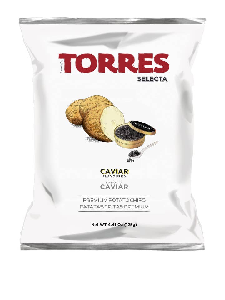 Torres Selecta Caviar Flavor Potatoes 125G for wholesale by Patatas Torres