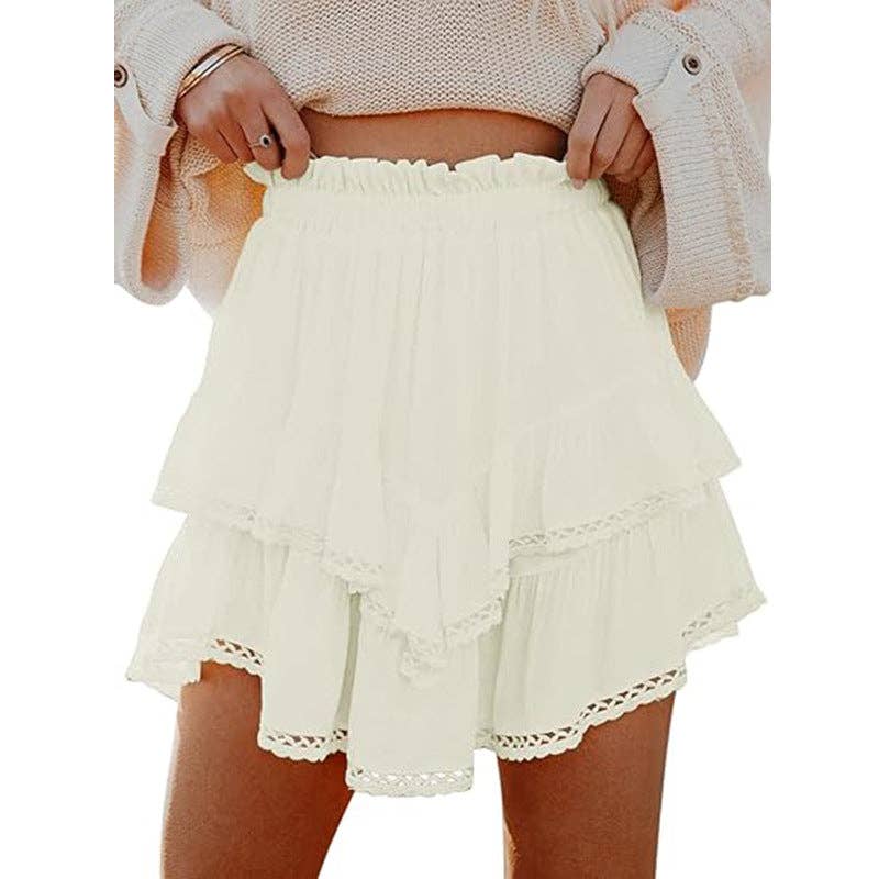 Suhkasana - Wholesale Skirt - Women's - Women's High-Waist Layered Cake Skirt – Summer Casual Mini Skirt3