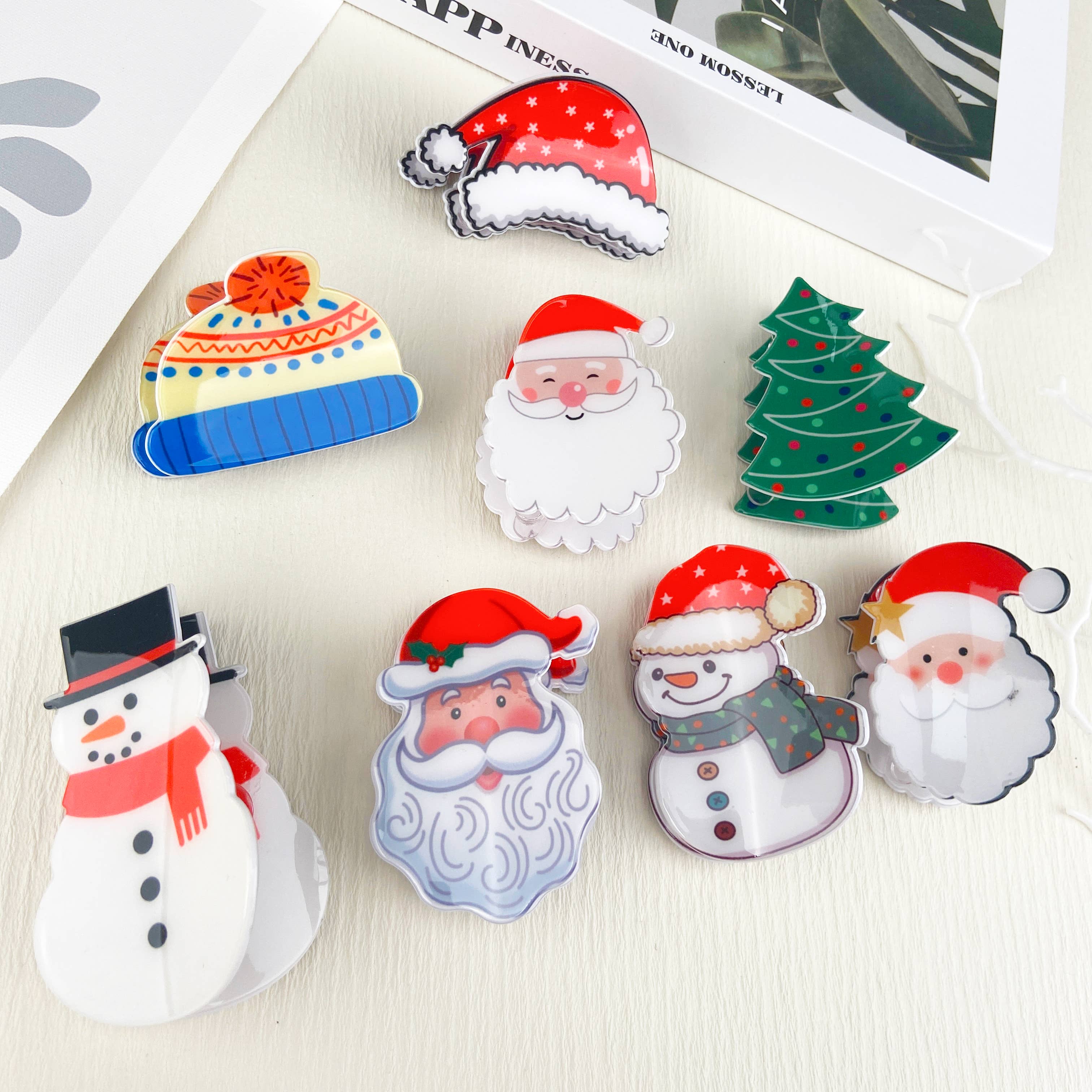 mildstyles - Wholesale Hair Clip - Women's - Christmas  Santa Hair Claw Clip,Christmas  tree Hair clip5