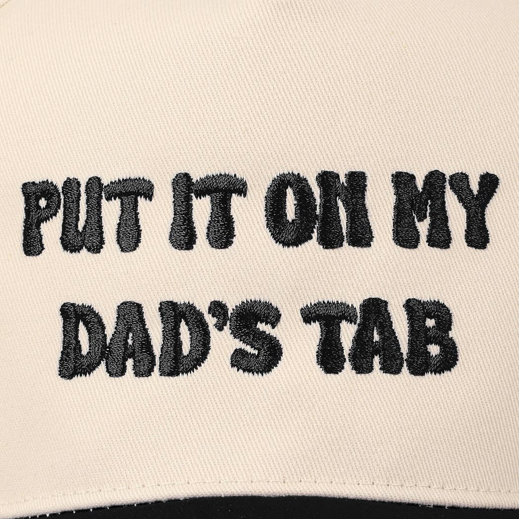 Fashion City - Wholesale Baseball Cap - Unisex - Put It On My Dad's Tab Embroidery Two-Tone Hat6