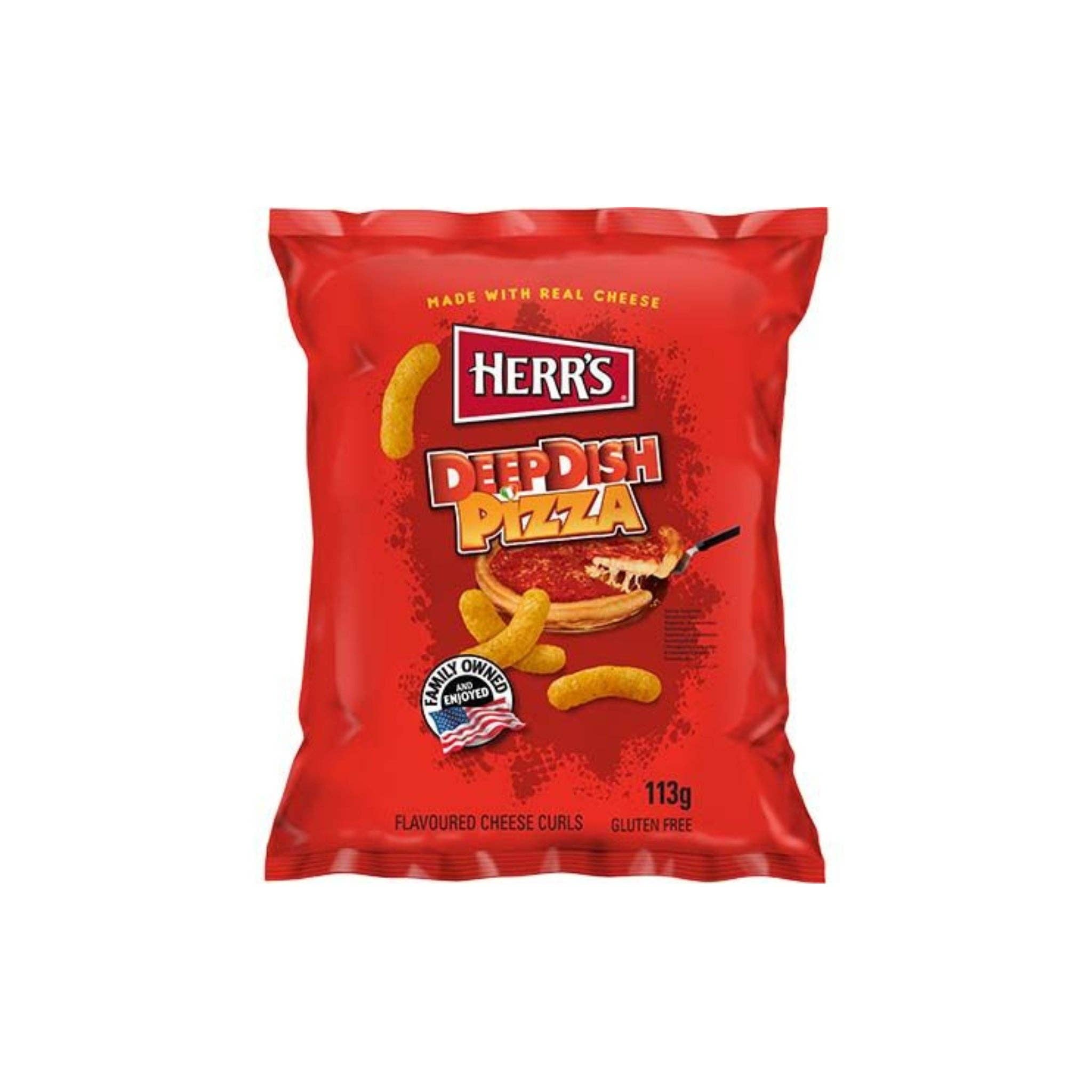 utoppa GmbH - Wholesale Puffed Snack - HERR'S Cheese Curls Pizza 113 g0