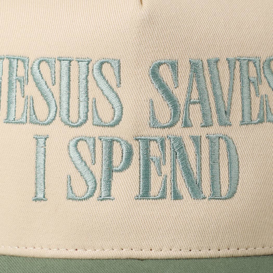 Fashion City - Wholesale Trucker Hat - Unisex - JESUS SAVES I SPEND Embroidery Trucker Hat14