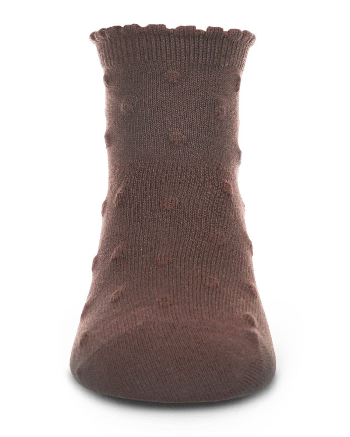 Infinity Classics International Inc. - Wholesale Socks - Women's - Cotton Blend Swiss Dot Anklet Socks1