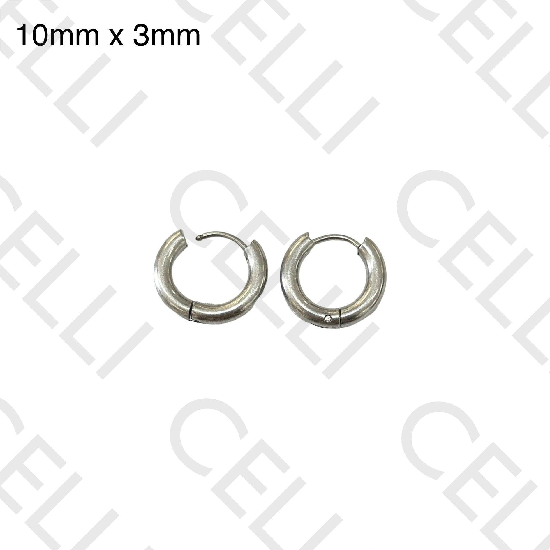 Celli Biju - Wholesale Hoop Earrings - Steel Hoop Earrings - simple 3mm3