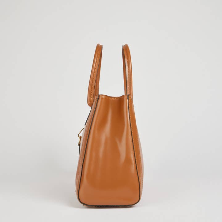 Voemièn - Wholesale Top handle bag – women's - Chloe Bag in Tan Brushed Leather2