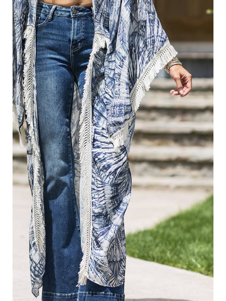 Indigo Hand Kimono for wholesale on Faire1