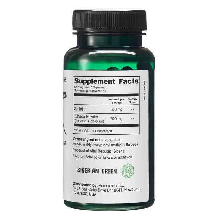 SiberianGreen - Wholesale Oral supplement/vitamin - Shilajit & Chaga Capsules – An Immunity Increasing Natural Booster & Energy Capsule6