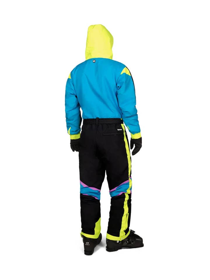 Tipsy Elves – Fato de esqui – Homem por atacado – Fato de Neve Icy Blunder - Fato de Esqui Colorblock Neon para Homem1