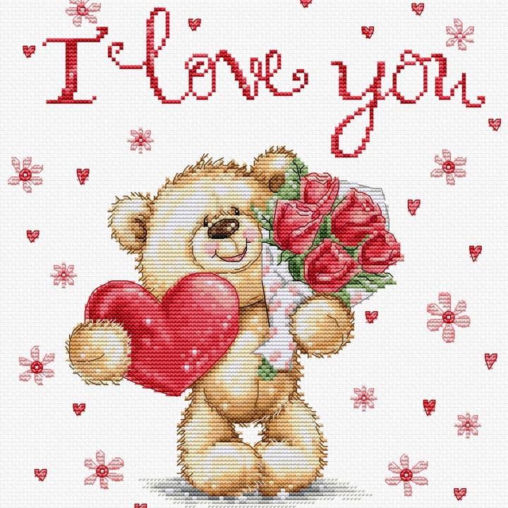 Broderikit Luca-S - Jag älskar dig, B1421 för wholesale av Luca-S