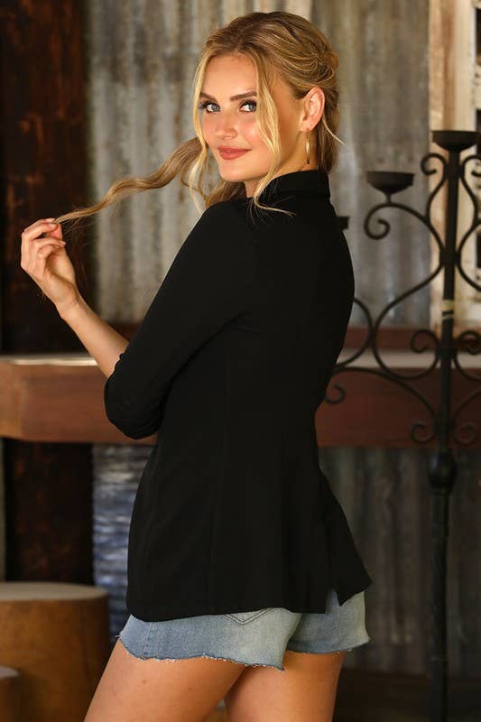 NINEXIS - Vente Blazer – femme - CWOBL033_ONE BLAZER À MANCHES FRONCÉES ET BOUTONS4