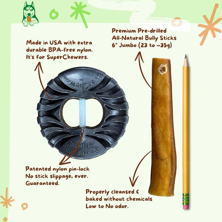 EverChew - Wholesale Pet Chew Toy - Dog - RETAIL - EverChew Bully Stick Holder Starter Packs (Singles & Cases)3
