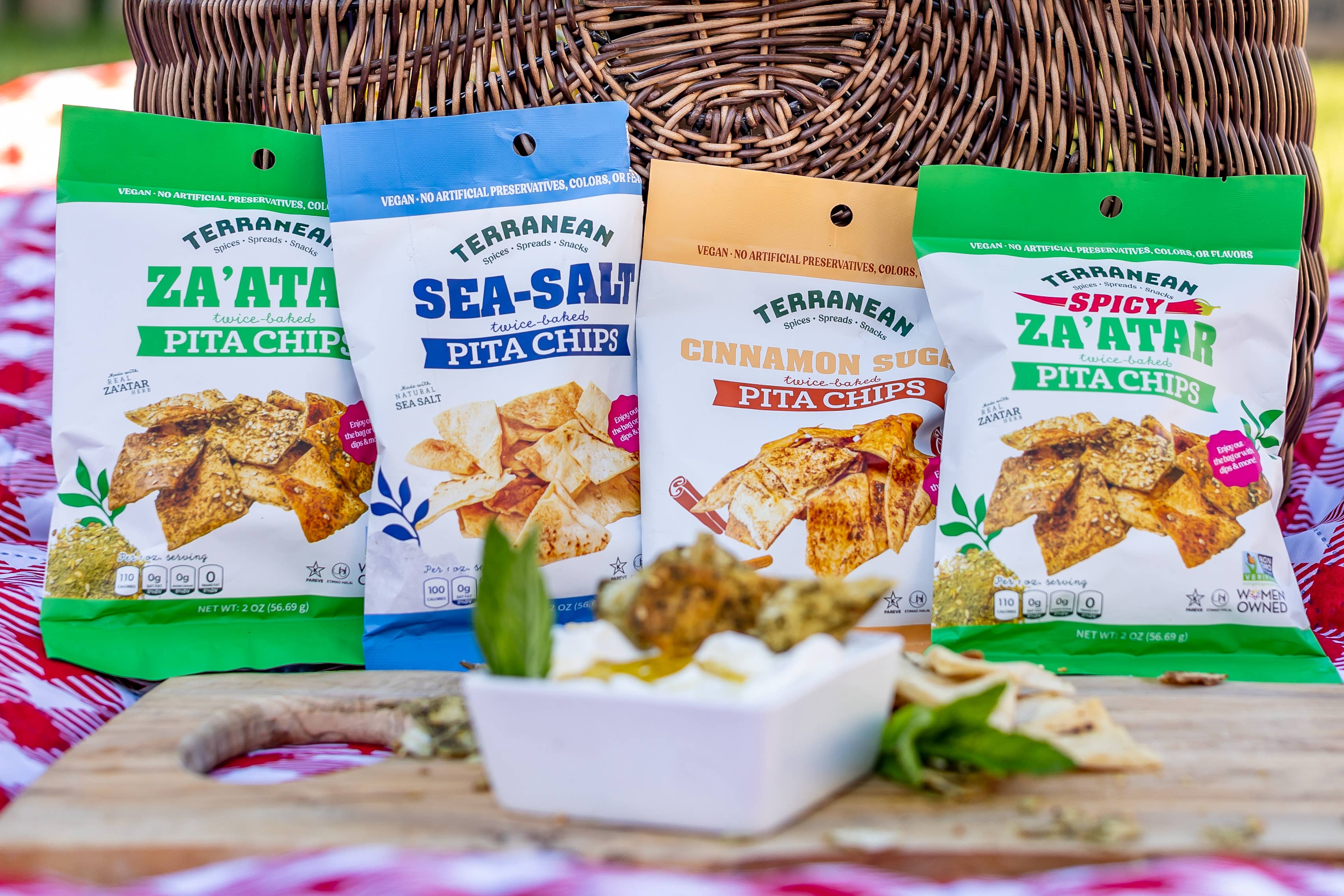 Terranean Herbs & Spices - Wholesale Chips - Spicy Za'atar Twice- Baked Pita Chips (2 oz.) 8