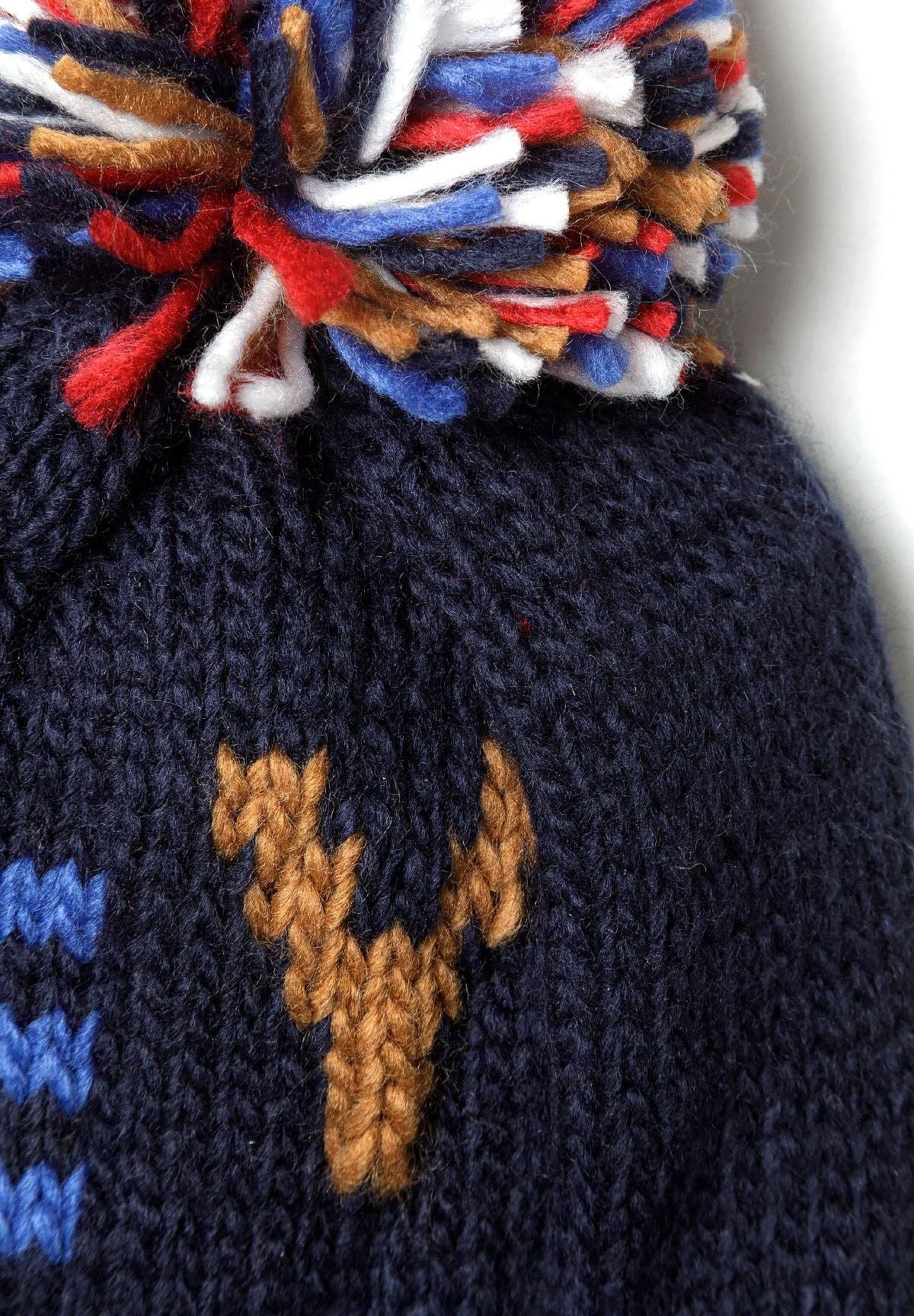Minoti sp. z o.o. - Wholesale Kids Hat - Kids - Boys knitted hat and scarf set jacquard wording navy 6m-8y4
