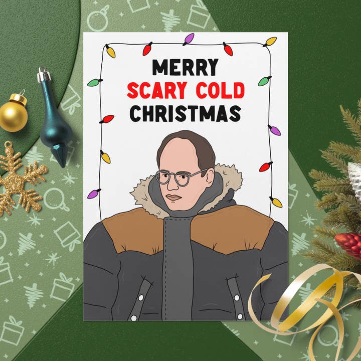 Seinfeld Christas Card - Scary Cold George for wholesale by Fyne Print