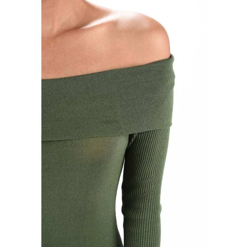 Mak - Venta al por mayor Jersey corto de punto - Mujer - Suéter de punto suave de rayón y elástico con hombros descubiertos MK35984