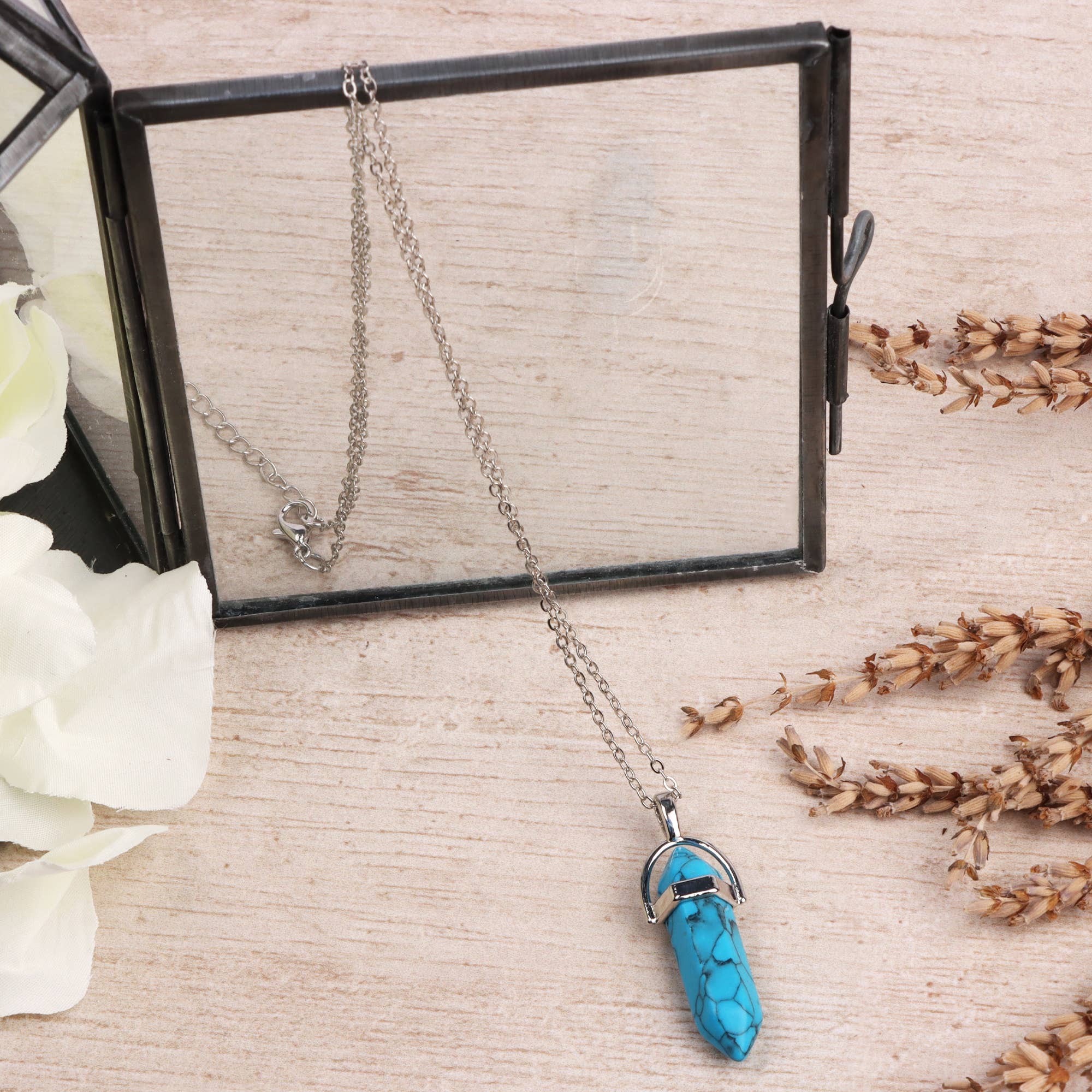 Myga - Wholesale Pendant/charm necklace - Silver Plated Necklace - Turquoise Pendant6