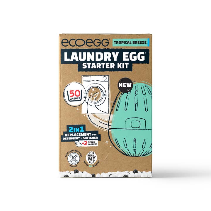 Ecoegg - Wholesale Laundry Detergent Powder/Pods - Ecoegg Laundry Starter Kit 50 Tropical Breeze