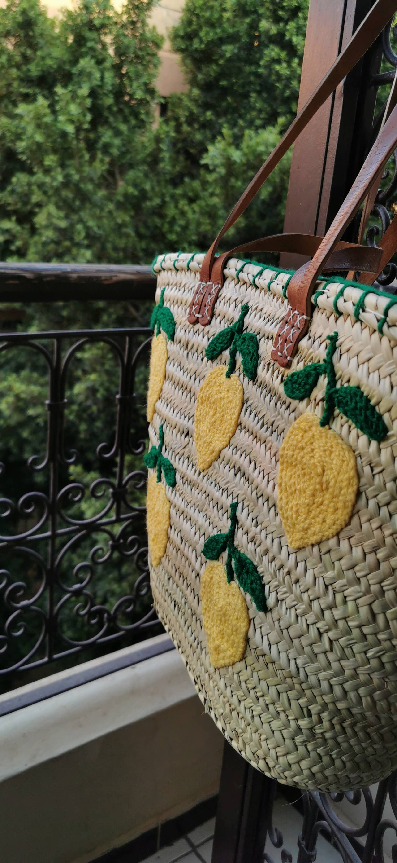 craftberber - Wholesale Beach Bag - French market bag, Straw bag with leather handle, Beach bag4