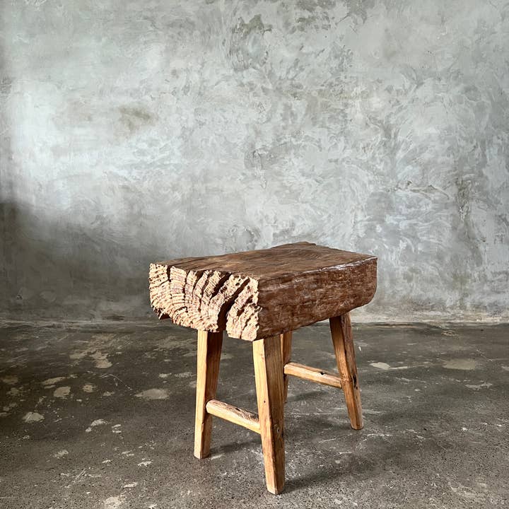 Office Objets - Wholesale Bench - Small organic bench in blonde Asian teak with four legs - Sepuluh7