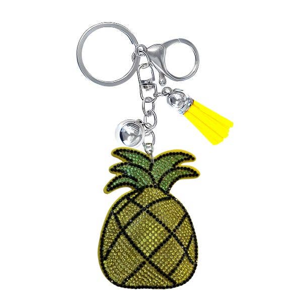 Queens Designs - Wholesale Keychain - Women's - Fruits Crystal Bling Keychains