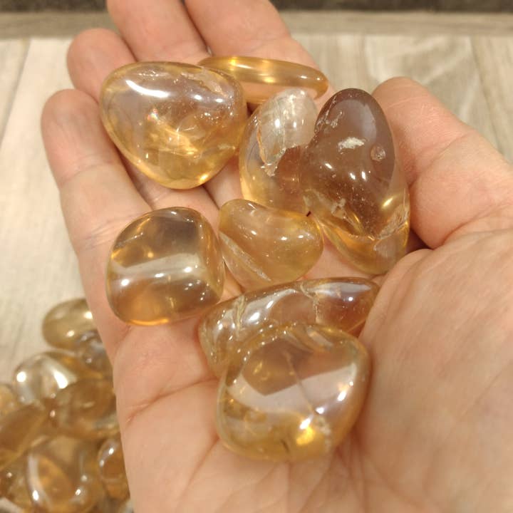 Keystone Crystals - Wholesale Spirituele steen/kristal - Mandarijn Sunshine Orange Aura tuimelde 1 pond