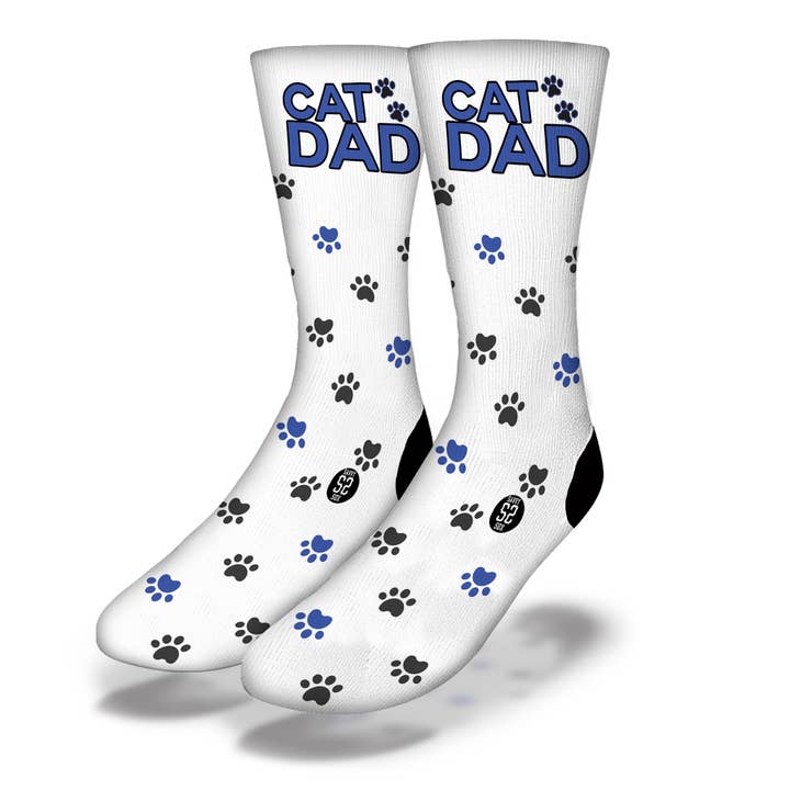 Calcetines con estampado de huellas de gato papá para venta al por mayor de Savvy Sox