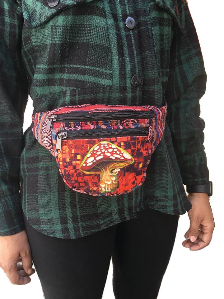 Cogumelos Estampado Boho Hippie Bohemian Fanny Pack Mala Cinto por atacado de The Collection Royal / Royal Handicrafts
