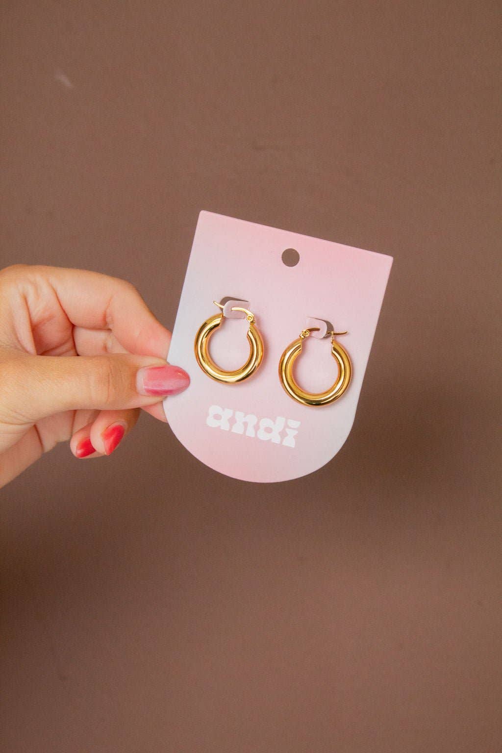 Shop Andi - Wholesale Hoop Earrings - Big Barrel Hoops - Hypoallergenic1