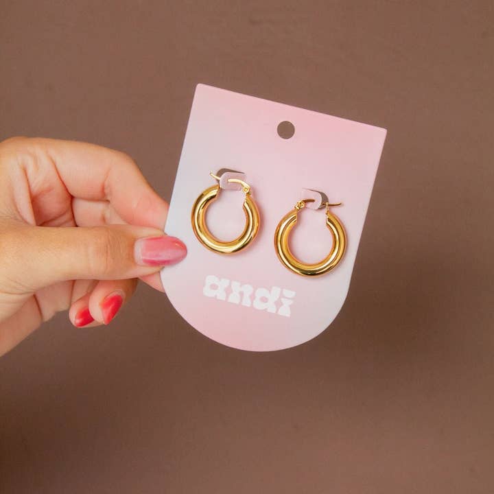 Shop Andi - Wholesale Hoop Earrings - Big Barrel Hoops - Hypoallergenic1