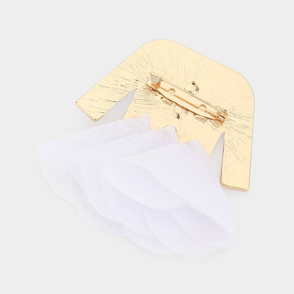 Sensibling Corp. - Wholesale Broche - Driedubbele Parel Puntige Jurkspeld Broche5