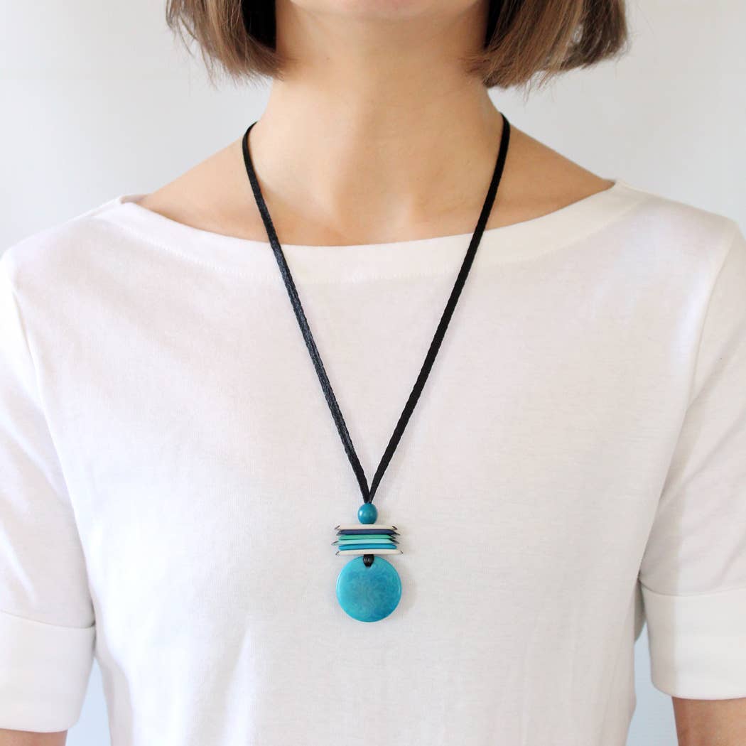 Muichic Natural Jewelry - Wholesale Pendant/Charm Necklace - Coin Tagua Pendant Handmade Fairtrade Lightweight3