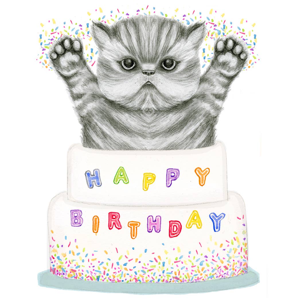 Dear Hancock - Wholesale Birthday Card - Kitten Cake1