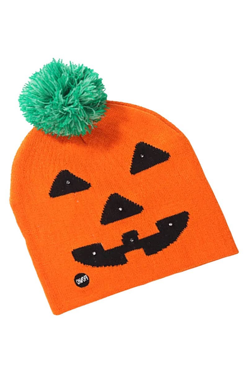 ASSORTED Halloween Led Light-up Pom Pom Short Beanie for wholesale on Faire4