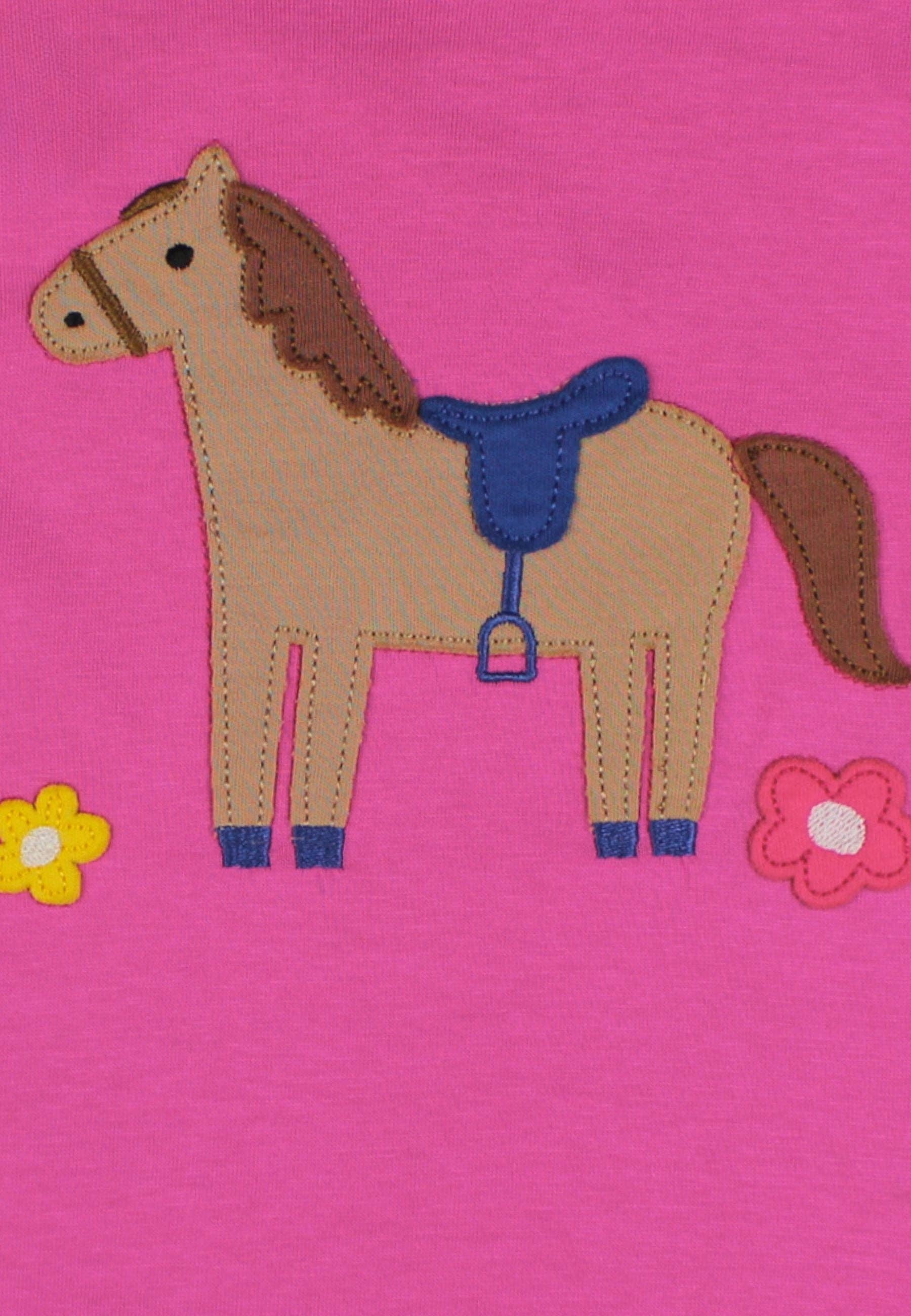 Toby Tiger - Wholesale T-Shirt - Kids - Organic Hillside Pony Applique Short Sleeved T-Shirt1