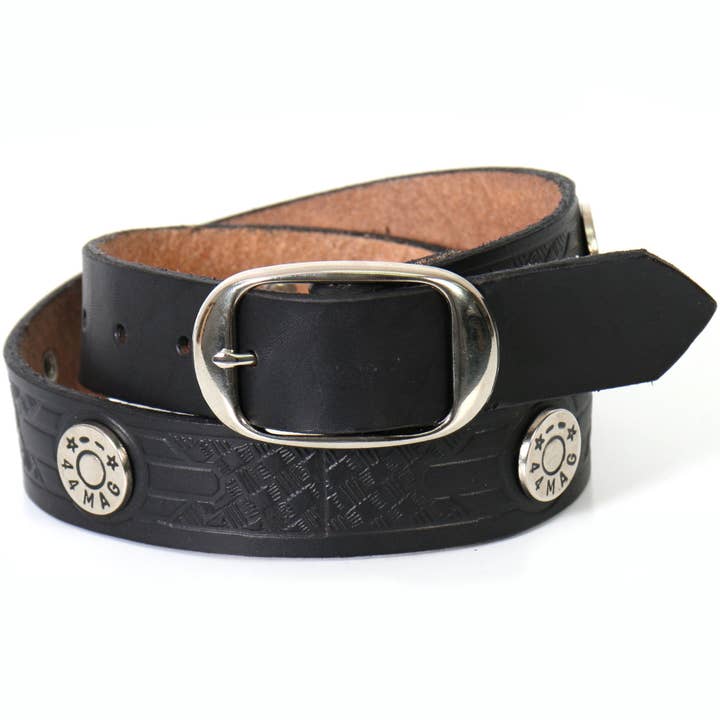 Hot Leathers 44 Mag Studded Black Leather Belt BLE1007 for wholesale by Hot Leathers