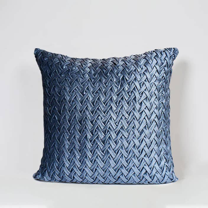 House Of Harkaari - Wholesale Throw/Decorative Pillow - Loose V Style Smocked Velvet Throw Pillow