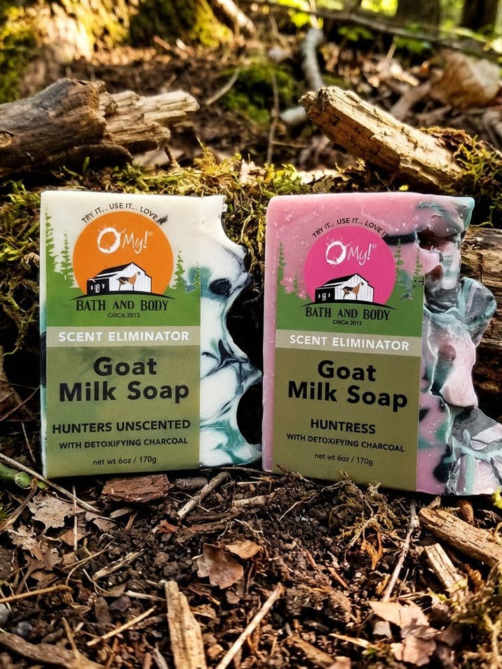 Oh Mon Dieu ! Savons Artisanaux de Chasse au Lait de Chèvre | Fabriqués avec du Lait de Chèvre Cru | Sans Parabènes & Plus | Faits à la Main aux États-Unis pour la vente par O My! Bath and Body