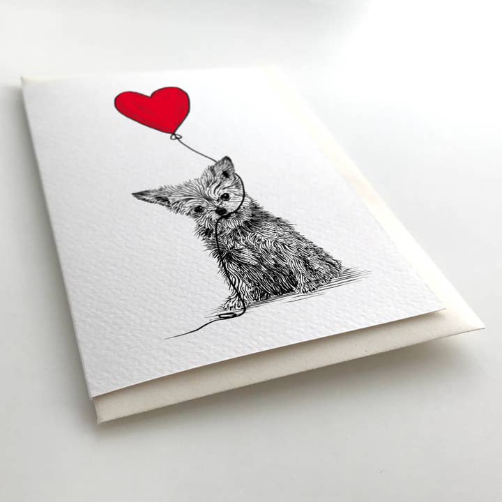 Oliver Stockley - Wholesale Love Card - Dog with Heart Love Card3