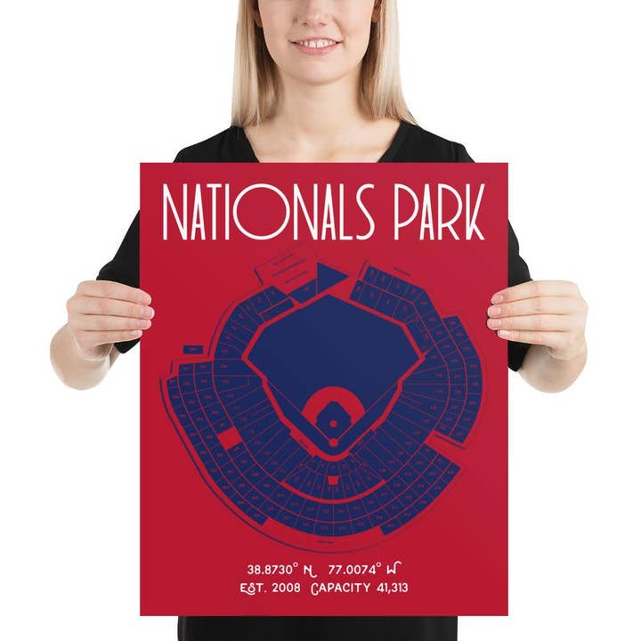 Washington Nationals Park Stadium Poster Print for wholesale by Stadium Prints by BTB