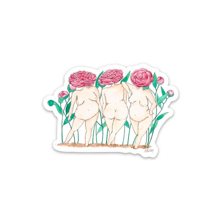 Adhesivo de vinilo Peony Queens para venta al por mayor de Stem and Soul